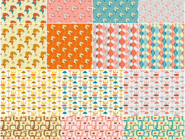 1950s Atomic Fat Quarter Bundle - 14 Pieces