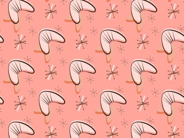 1950s Atomic Pattern #8 Fabric - Pink
