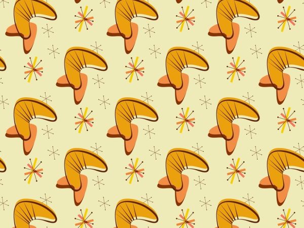 1950s Atomic Pattern #8 Fabric - Yellow