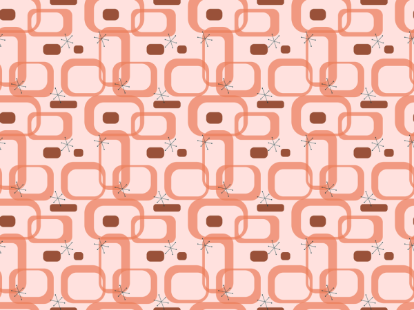 1950s Atomic Pattern #9 Fabric - Pink