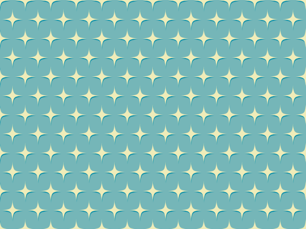 1950s Atomic Starbursts Pattern #9 Fabric - Blue