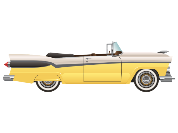 1950's Convertible Car Fabric Panel
