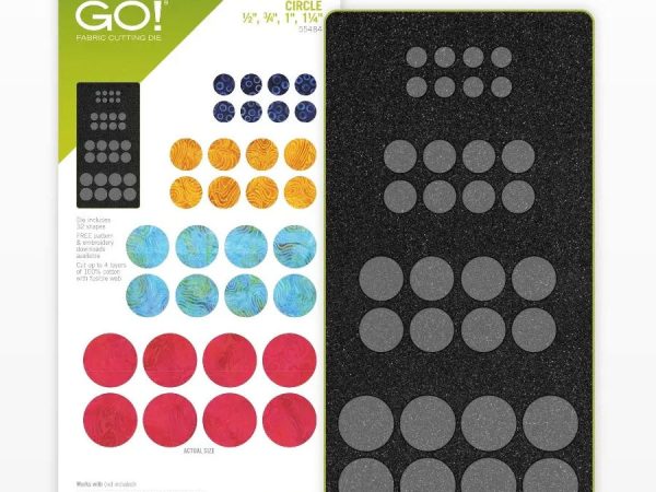 Accuquilt GO! Circle - 1/2, 3/4, 1, 1-1/4 Die