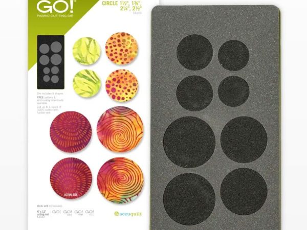 Accuquilt GO! Circle - 1-1/2, 1-3/4, 2-1/4, 2-1/2 Die