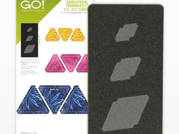 Accuquilt GO! Equilateral Triangles 1, 1-1/2, 2-1/2 Sides Die (3/4, 1-1/4, 2-1/4 Finished)