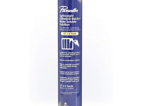 Brother Light-Weight Adhesive-Backed, Water Soluble Stabilizer Roll - 6 yds