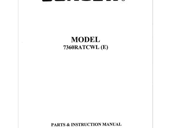 Consew 7360RATCWL (E) Instruction Manual