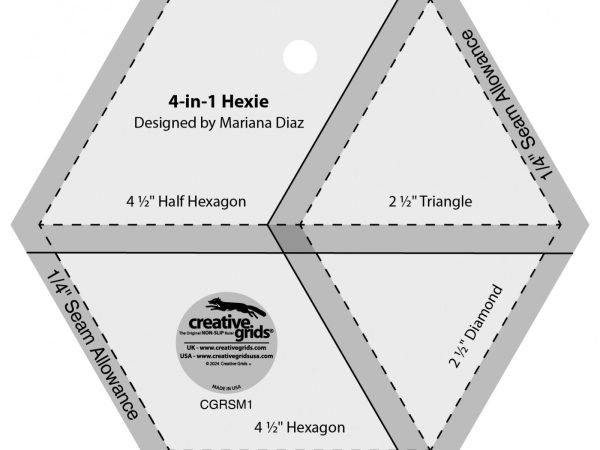 Creative Grids 4-in-1 Hexie Ruler