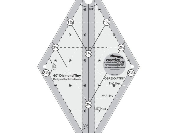 Creative Grids, 60 Degree Tiny Diamond Ruler