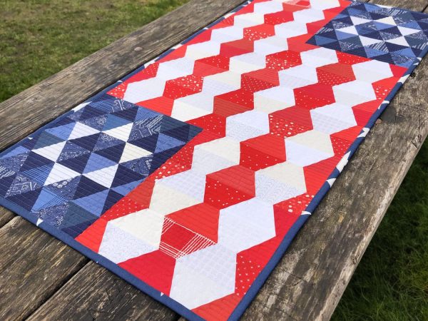 Cut Loose Press, O Say Can You See Table Runner Pattern