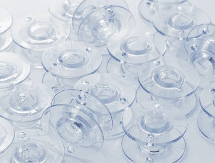 Clear Plastic Bobbins 10pk, Brother #SA155