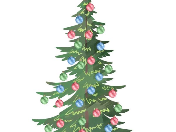Christmas Tree #3 Fabric Panel