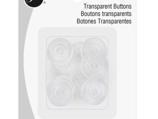 Dritz, Transparent Buttons (16pc) - 17mm