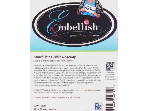 Embellish Fusible Underlay - White 30 x 25 yds