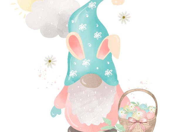 Easter Rainbow Gnomes #3 Fabric Panel