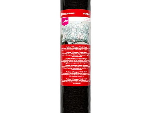 Husqvarna Viking Fuse-On Whisper Web Mesh Black Stabilizer - 12 x 10yds