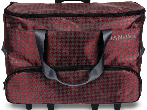 Janome Red Check Sewing Machine Trolley (22L x 12W x 15H)