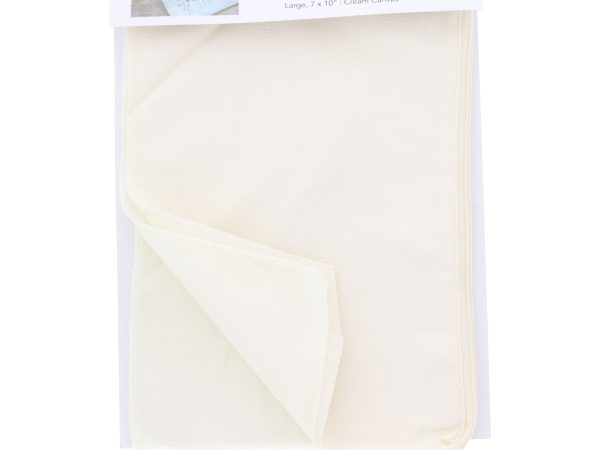 Large Blank Canvas Zipper Pouch, Cream
