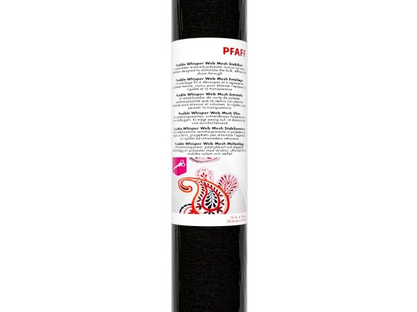 Pfaff Fusible Black Whisper Web Mesh Stabilizer - 12 X 10yds