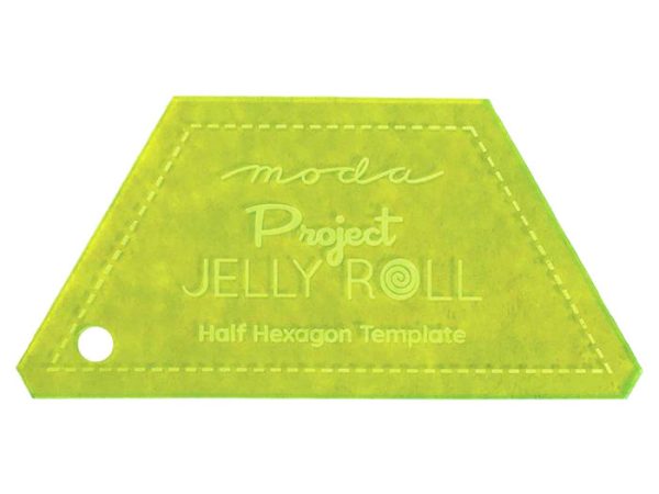 Project Jelly Roll Half Hexagon Template 2.5, Moda