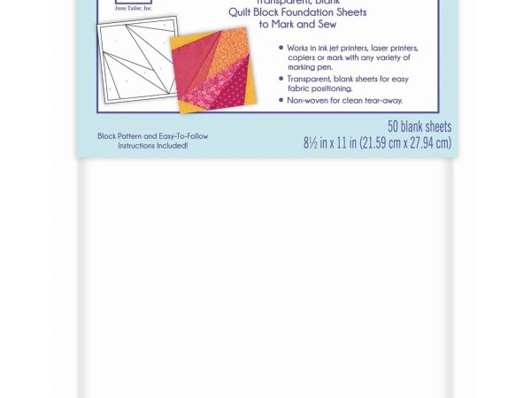Perfect Piecing Foundation Sheets 50pk, June Tailor