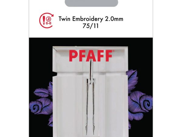Pfaff Twin Embroidery Needle, 2.0mm - 75/11