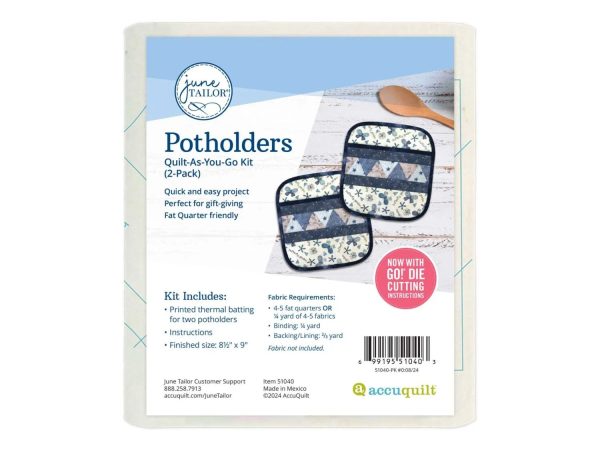 Quilt As You Go Potholders Pattern Kit