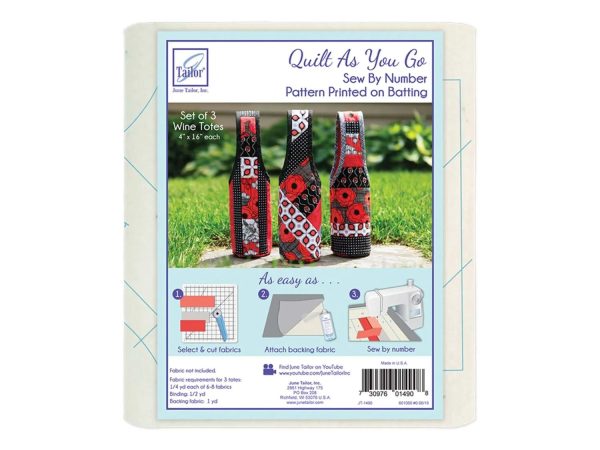Quilt As You Go Wine Totes Kit