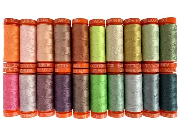 Tula Pink Aurifil Neons & Neutrals 20 Spool Thread Kit