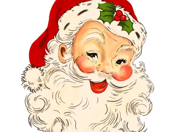 Vintage Santa Claus #2 Fabric Panel