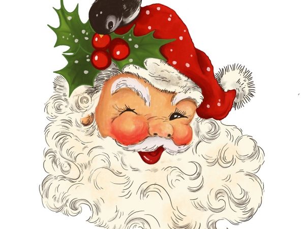 Vintage Santa Claus #4 Fabric Panel