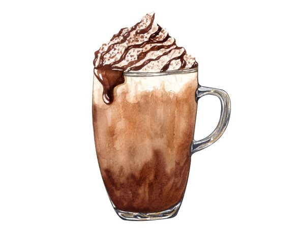 Vintage Small Chocolate Frappe Fabric Panel