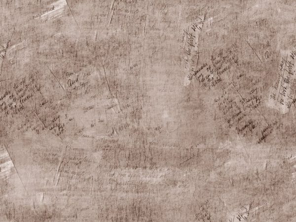 Vintage Script Fabric - Peruvian Soil