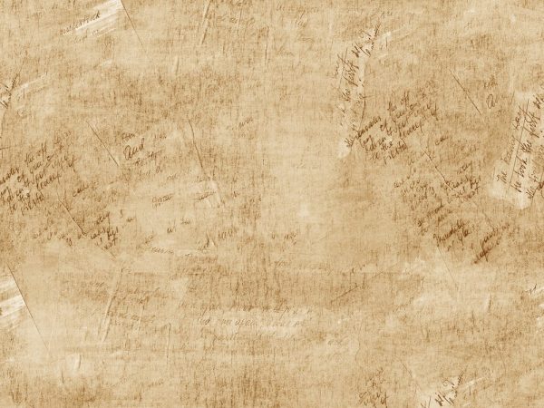 Vintage Script Fabric - Miami Marmalade