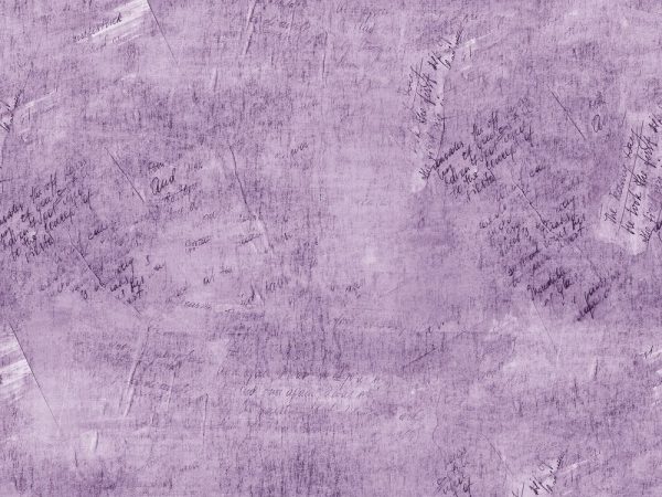Vintage Script Fabric - Cadmium Violet