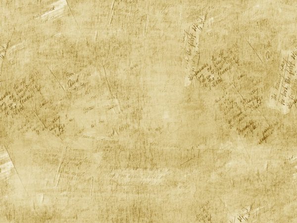 Vintage Script Fabric - Lascaux Yellow