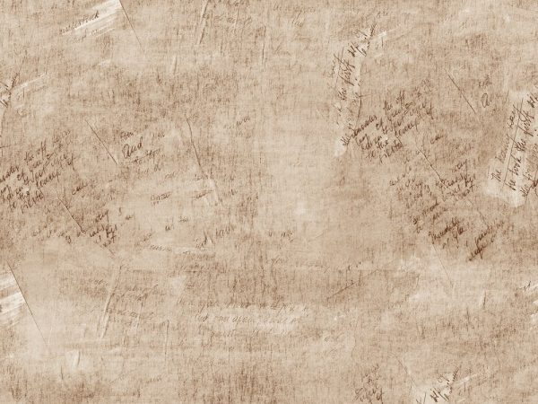 Vintage Script Fabric - Seraphim Sepia