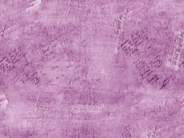 Vintage Script Fabric - Fuchsia Flourish