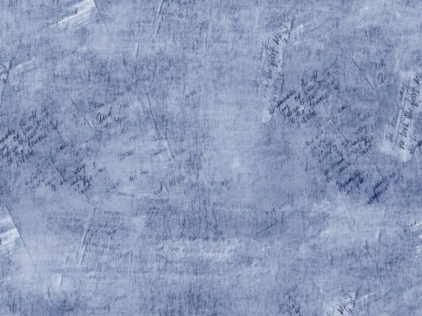 Vintage Script Fabric - Nuit Blanche