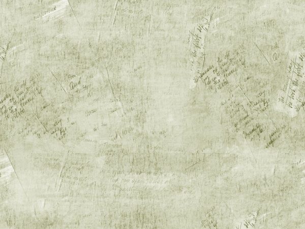 Vintage Script Fabric - Sunny Lime