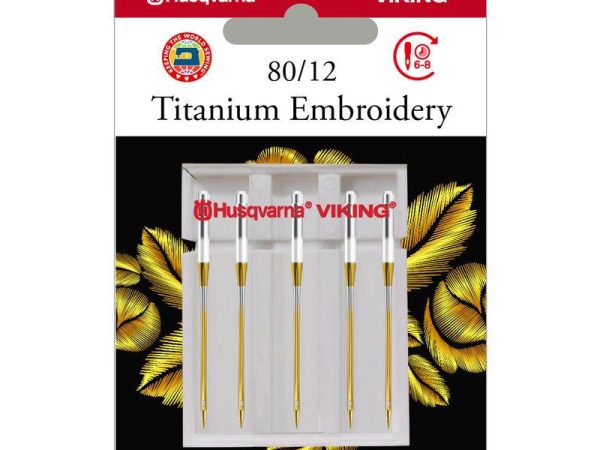 Viking Titanium Embroidery Needles, 5pk (130/705H)