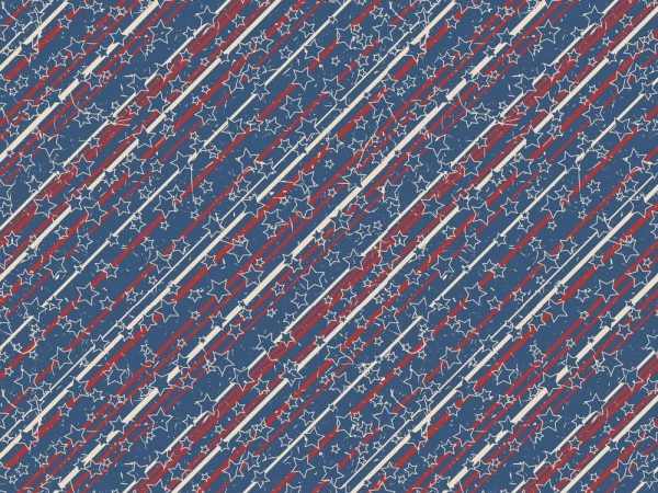 Vintage Textured Stars & Stripes Fabric - Navy