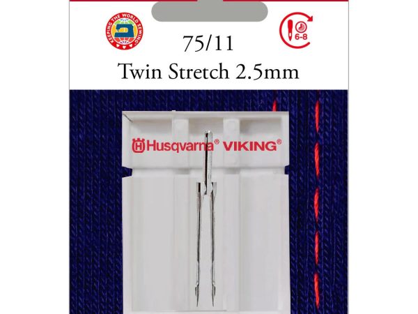 Viking Twin Stretch Needle, 130/705H - 75/11