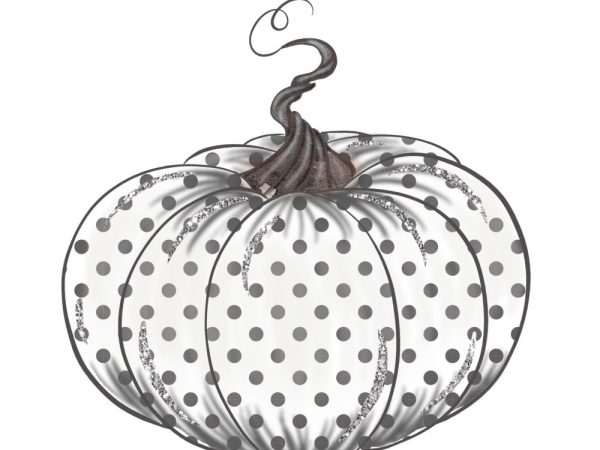 Vintage Trick or Treat Pumpkin White Fabric Panel