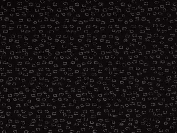 Woodblock Black Fabric in Rayon
