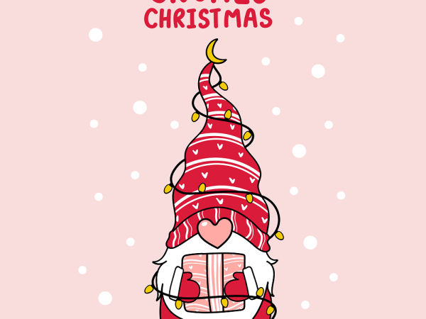 Wrapped Up In Lights Gnome Fabric Panel