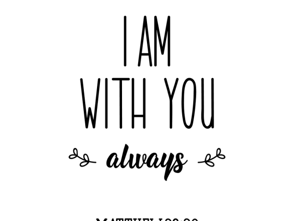 With You Always Fabric Panel - Black