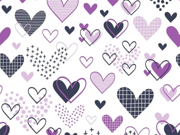 XOXO Hearts Pattern #2 Fabric