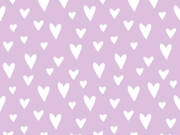 XOXO Hearts Pattern #10 Fabric - Purple