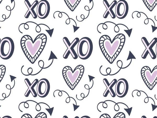 XOXO Hearts Pattern #3 Fabric